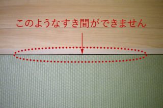 このようなすき間ができません